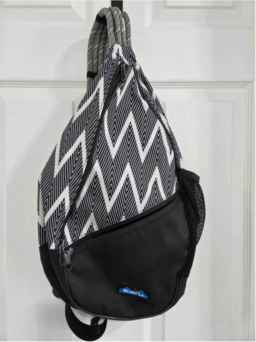 Women's KAVU Rope Bag Backpack One Size Black and White